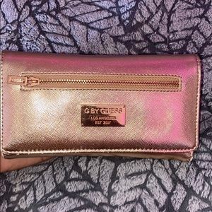 Rose gold guess wallet
